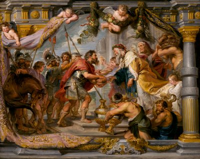 Abrahamin ja Melkisedekin kokous, noin 1626 tekijältä Peter Paul Rubens