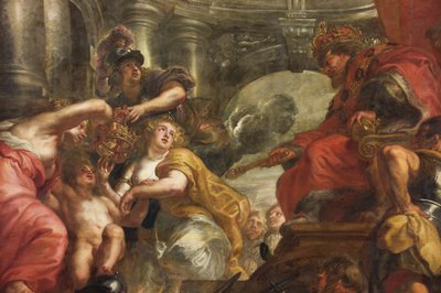 Rubens Ceiling, juhlatalo, Whitehall, n. 1629-1634 (öljy kankaalle) tekijältä Peter Paul Rubens