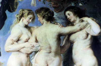 Kolme armoa, n. 1635 (öljy kankaalle) tekijältä Peter Paul Rubens