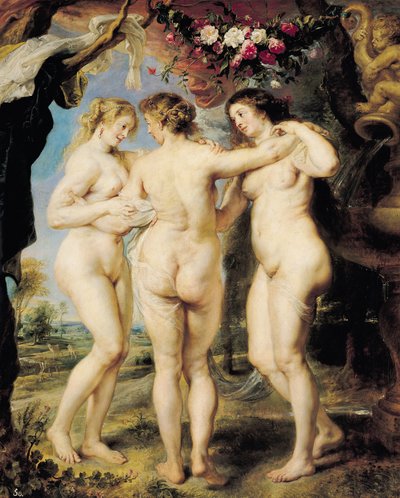 Kolme armoa, n. 1636-1639 (öljy kankaalle) tekijältä Peter Paul Rubens