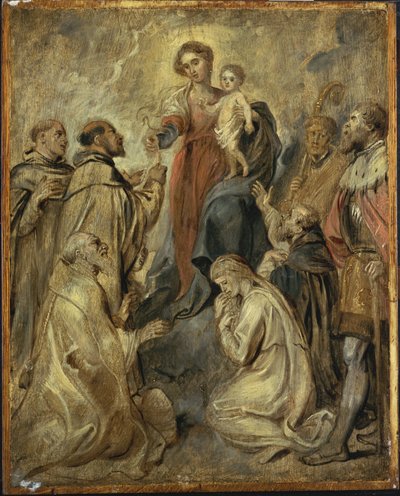 Ruusukkeen neitsyt ja lapsi tekijältä Peter Paul Rubens