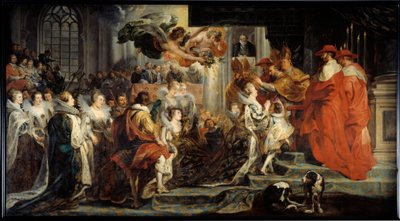 Mediciksen Marian kruunaus tekijältä Peter Paul Rubens