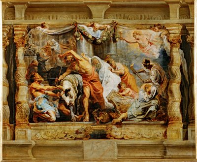 Eukaristian voitto epäjumalanpalveluksesta (maalaus kankaalle) tekijältä Peter Paul Rubens