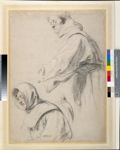 Kaksi fransiskaania (liituja paperilla) tekijältä Peter Paul Rubens
