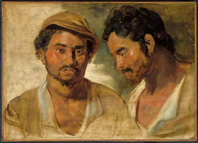 Kaksi tutkimusta miehestä, pää ja hartiat tekijältä Peter Paul Rubens