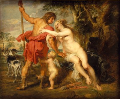 Venus ja Adonis, noin 1635 tekijältä Peter Paul Rubens