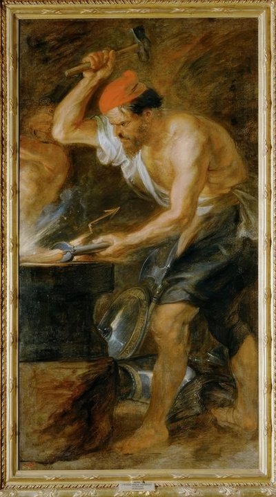 Vulcanus takoo Jupiterin salaman. tekijältä Peter Paul Rubens