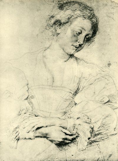 Nuori nainen kädet ristissä, 1629-1630, 1943. tekijältä Peter Paul Rubens