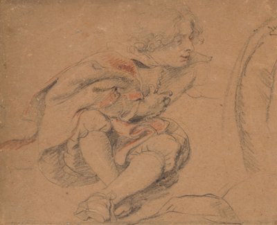 Istuva nuori mies tekijältä Peter Paul Rubens