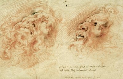 Zwei Studien nach dem Kopf des Laokoon tekijältä Peter Paul Rubens