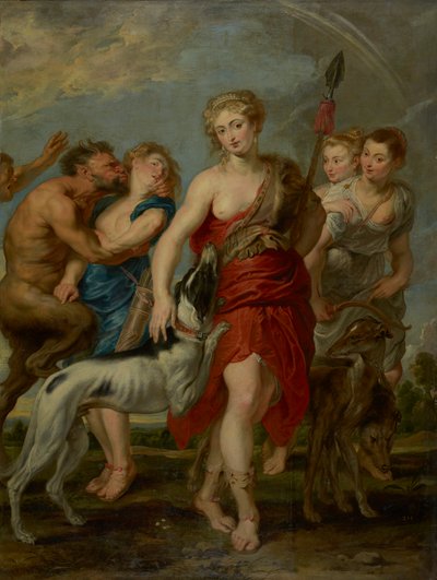Diana ja nymfit metsästämässä, 1627-8 tekijältä Peter Paul studio of Rubens