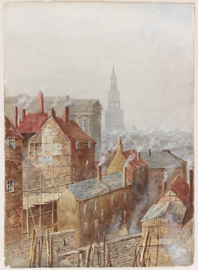 Newcastle upon Tyne High Level Bridgestä (akvarelli paperille) tekijältä Peter Petersen Toft
