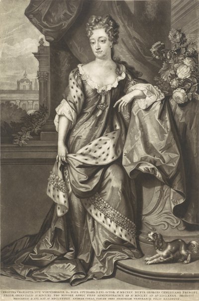 Württembergin Christine Charlotte 1645-1699, Itä-Frisian prinsessa, noin 1699. tekijältä Peter Schenk