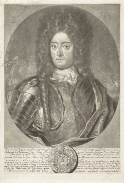 Kenraaliamiraali Francois Lefortin muotokuva 1656-1699, 1698. tekijältä Peter Schenk