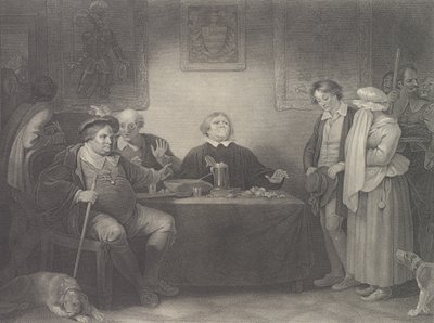 The Seven Ages, Fifth Age: The Justice Shakespeare, As You..., julkaistu ensimmäisen kerran 1801, julkaistu uudelleen 1852. tekijältä Peter Simon