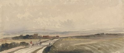 Yorkshire Road (akvarelli ja grafiitti paperille) tekijältä Peter de Wint