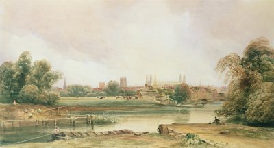 Cambridge (lyijykynä ja vesiväri paperille) tekijältä Peter de Wint