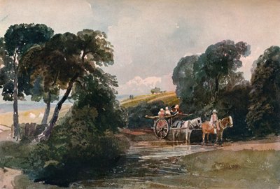 Heinäkärry ylittää puron, c1824 tekijältä Peter de Wint