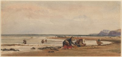 Merilevänkerääjiä Redcarin rannalla, Yorkshire tekijältä Peter de Wint