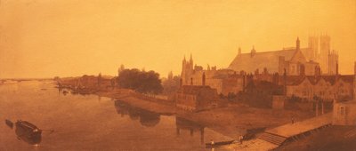 Westminster Abbey ja Hall ja vanhat parlamenttitalot tekijältä Peter de Wint