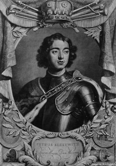 Pietari Suuri, Venäjän tsaari, c1698 1894 tekijältä Peter van Gunst