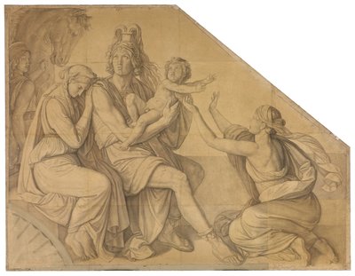 Der Abschied Hektors von Andromache. Karton zu den Deckenbildern der Münchner Glyptothek tekijältä Peter von Cornelius