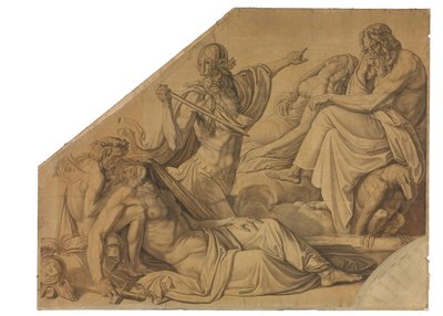 Der Traum des Agamemnon. Karton zu den Deckenbildern der Münchner Glyptothek tekijältä Peter von Cornelius