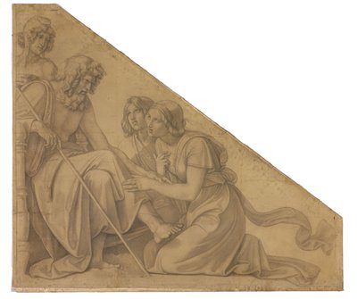 Eos und Thitonos vor Zeus. Karton zu den Deckenbildern der Münchner Glyptothek tekijältä Peter von Cornelius