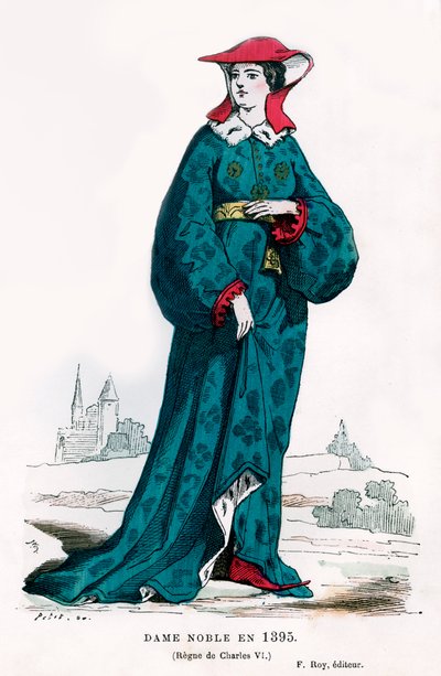 Ranskan Kaarle VI:n ajan aatelisnainen, 1395 1882-1884 tekijältä Petit
