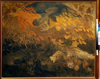 ""La nuit"" (Yö) Peinture de Pyotr Savvich Utkin (1877-1934) Tempera kankaalle 1904 Koko 103x124 cm Yksityiskokoelma tekijältä Petr Savvic Utkin