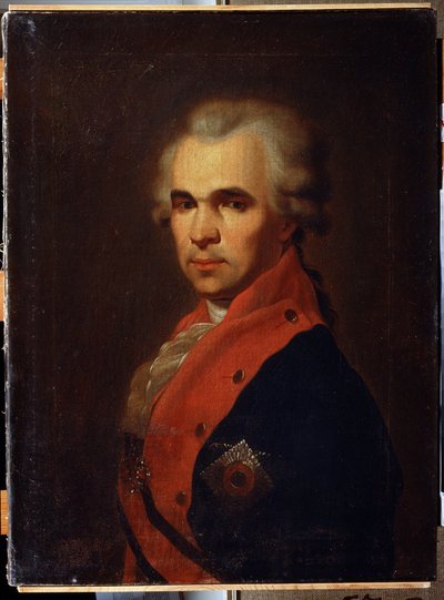 Valtiosihteeri Vasili Popovin muotokuva. Petro Semjonovitš Droždinin (1745-1805) maalaus. Öljy kankaalle, 66 x 48 cm tekijältä Petr Semenovich Drozhdin