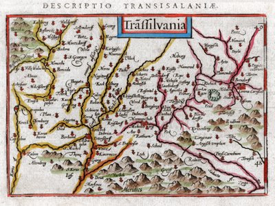 Transilvanian kartta 1616 tekijältä Petrus Bertius