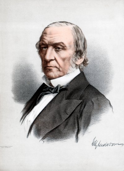 William Ewart Gladstone, Britannian liberaalipuolueen valtiomies ja pääministeri, 1890. tekijältä Petter and Galpin Cassell