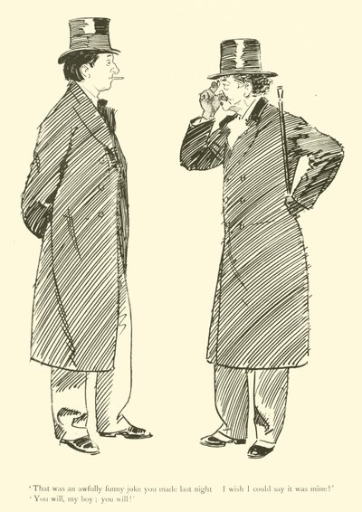 Phil Mayn sarjakuva 1890-luvulta (litho) tekijältä Phil May
