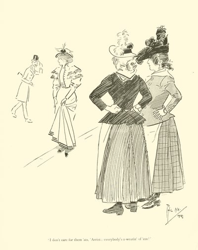 Phil Mayn sarjakuva 1890-luvulta (litho) tekijältä Phil May