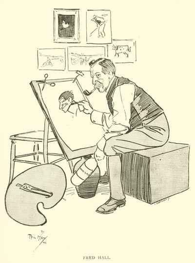 Phil Mayn sarjakuva 1890-luvulta (litho) tekijältä Phil May