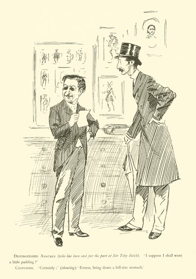 Phil Mayn sarjakuva 1890-luvulta (litho) tekijältä Phil May