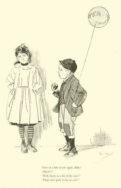Phil Mayn sarjakuva 1890-luvulta (litho) tekijältä Phil May