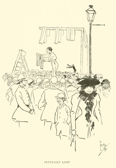 Phil Mayn sarjakuva 1890-luvulta (litho) tekijältä Phil May