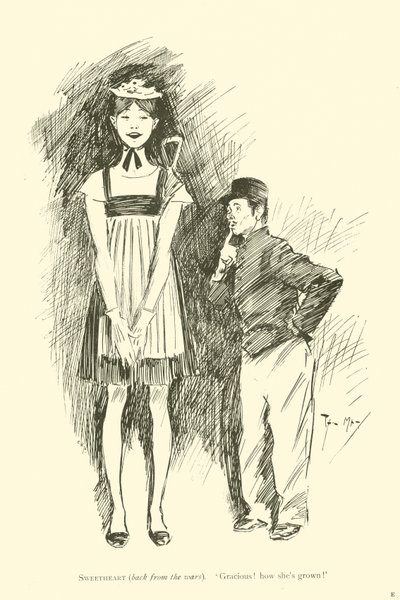 Phil Mayn sarjakuva 1890-luvulta (litho) tekijältä Phil May