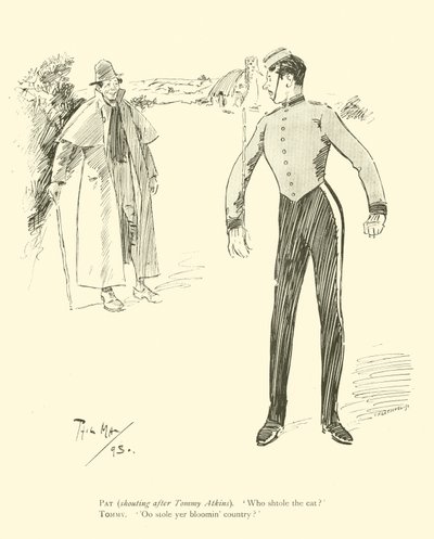Phil Mayn sarjakuva 1890-luvulta (litho) tekijältä Phil May