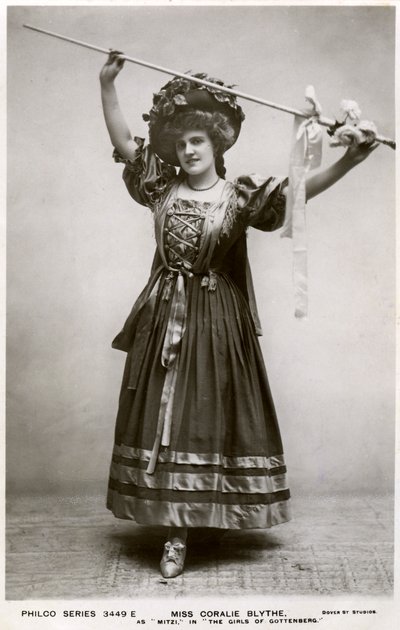 Miss Coralie Blythe hahmona Mitzi, vuodelta 1908. tekijältä Philco Publishing Company