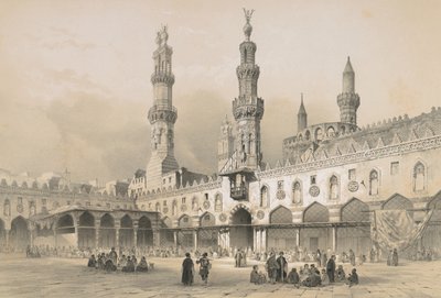Al Ahzarin moskeijan piha tekijältä Philibert Joseph Girault de Prangey