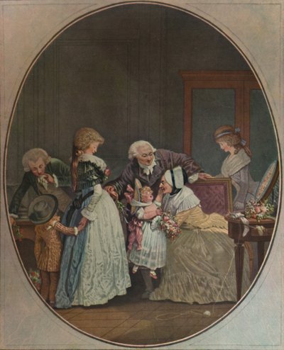 Kukkakimput eli Isoäitien päivä, 1788, 1913 tekijältä Philibert Louis Debucourt