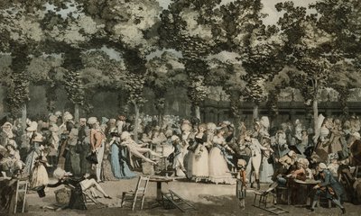 Julkinen Promenade; Julkinen rantakatu, 1792 tekijältä Philibert Louis Debucourt
