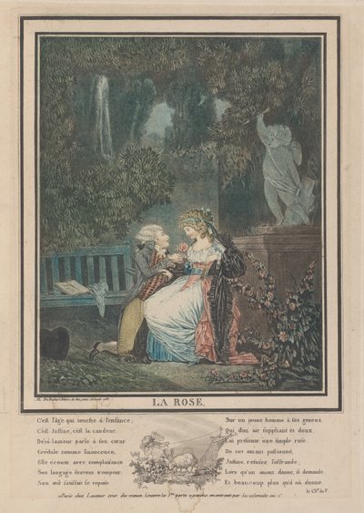 Ruusu, 1788. tekijältä Philibert Louis Debucourt