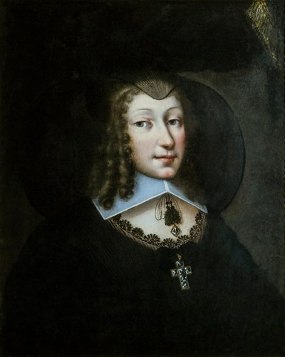 Christine Marie Ranskasta 1606-1663, Savoyn herttuatar leskenpukussa, 1638-1640. tekijältä Philibert Torret