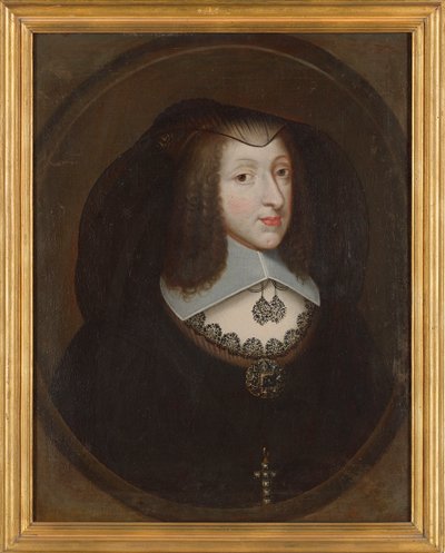 Christine Marie Ranskasta 1606-1663, Savoyn herttuatar leskenpuvussa, n. 1640. tekijältä Philibert Torret