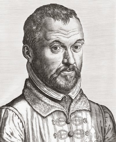 Benito Arias Montano. Muotokuva. (Tulosta) tekijältä Philip (after) Galle