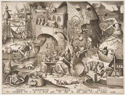 Envy Invidia elokuvasta Seven Deadly Sins, 1558. tekijältä Philip Galle